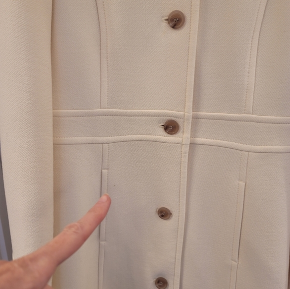 J. CREW Lady Coat Ivory Size 8 Tall - Picture 11 of 12